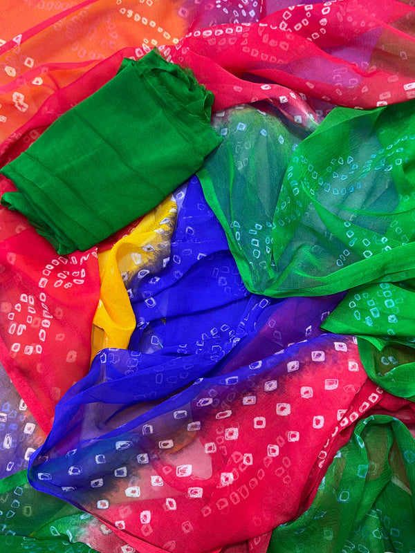 Chiffon Bandhej Saree