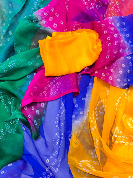 Chiffon Bandhej Saree