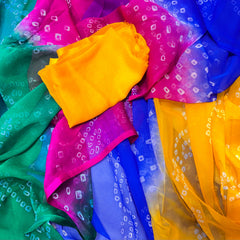 Chiffon Bandhej Saree