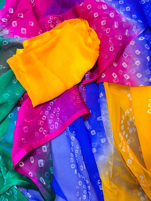 Chiffon Bandhej Saree