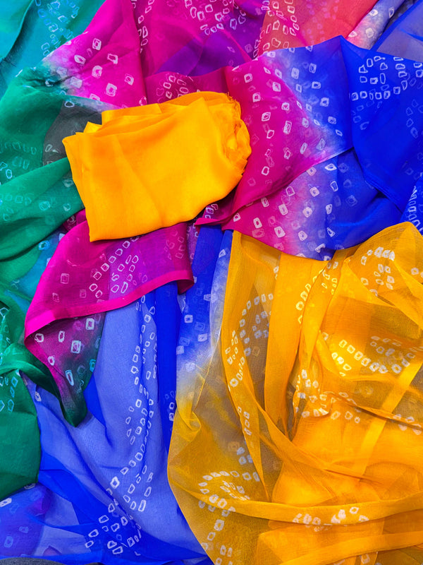 Chiffon Bandhej Saree
