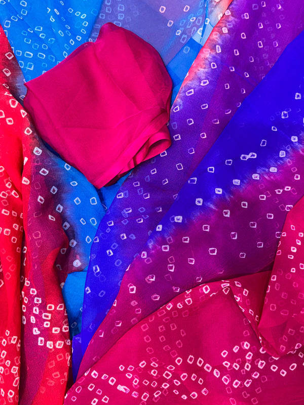 Chiffon Bandhej Saree