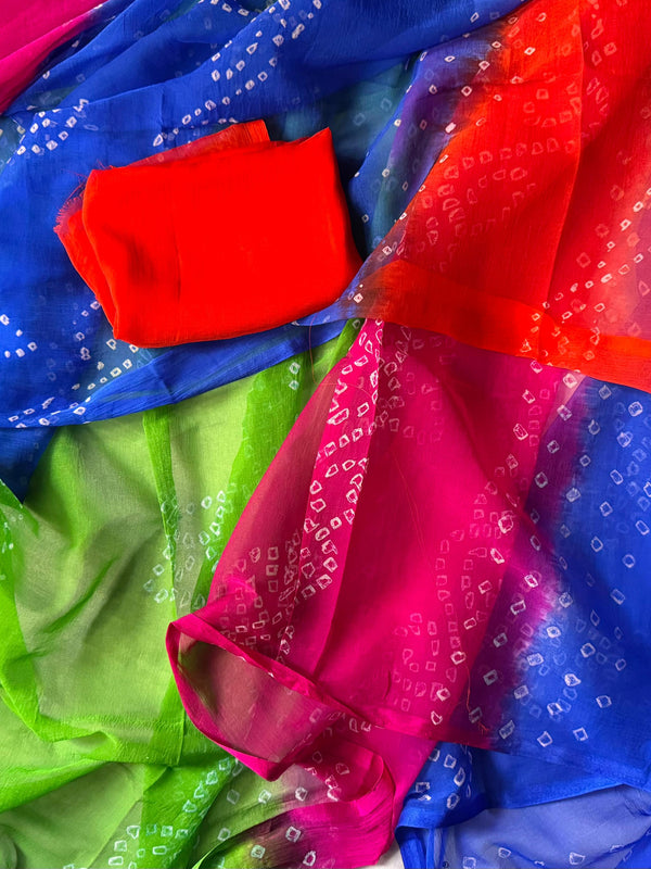 Chiffon Bandhej Saree
