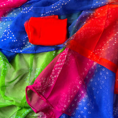 Chiffon Bandhej Saree