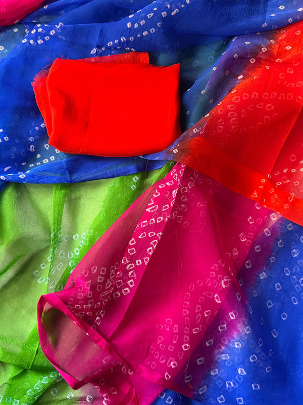 Chiffon Bandhej Saree