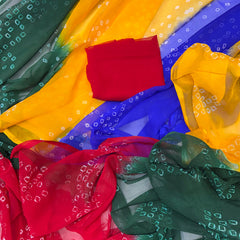 Chiffon Bandhej Saree