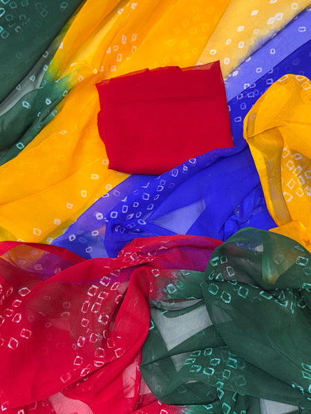 Chiffon Bandhej Saree