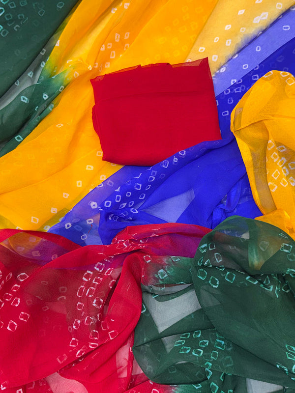 Chiffon Bandhej Saree