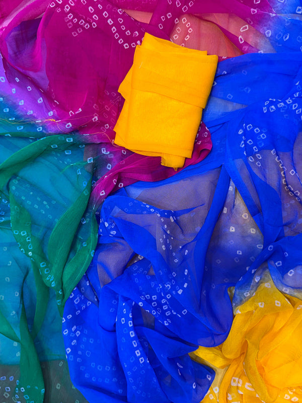Chiffon Bandhej Saree