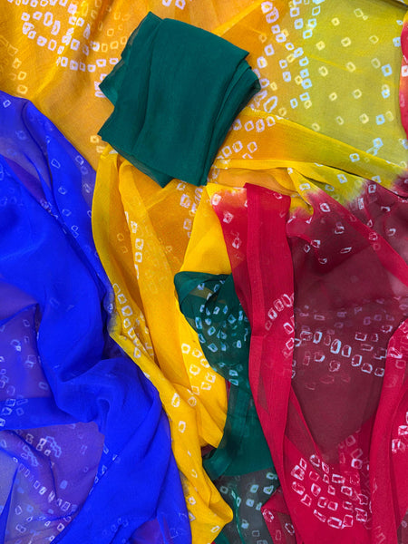 Chiffon Bandhej Saree
