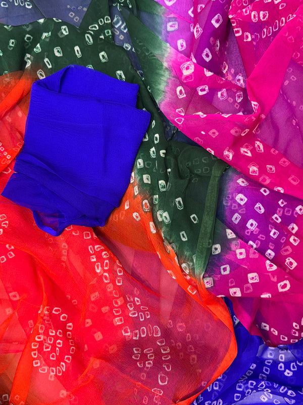 Chiffon Bandhej Saree