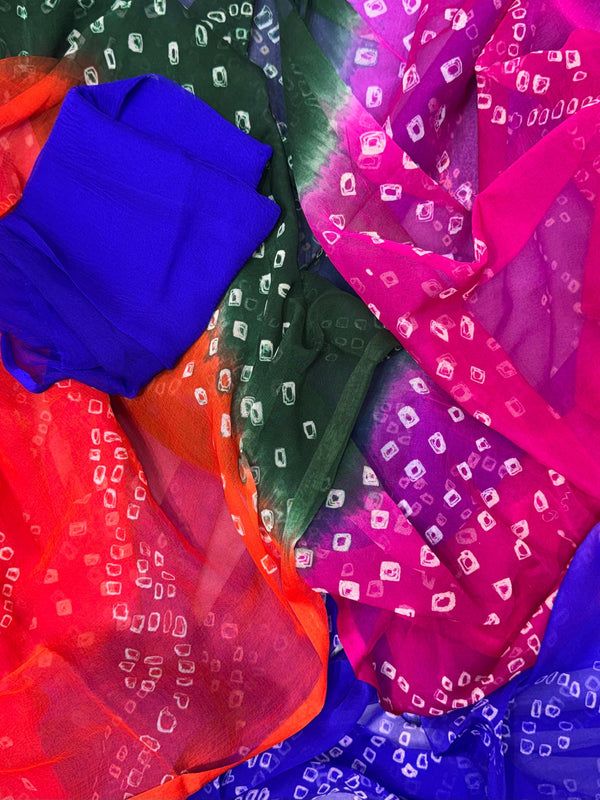 Chiffon Bandhej Saree
