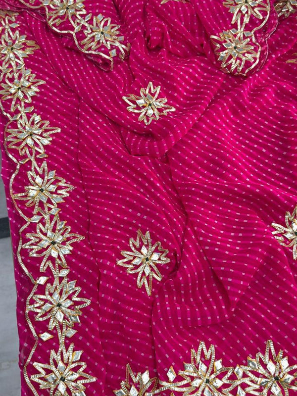 CxC Georgette Mothra Saree