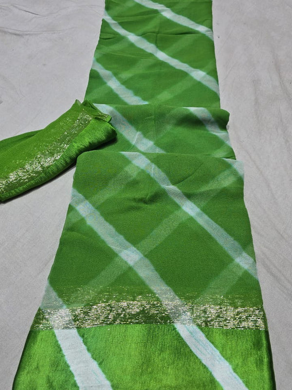 Georgette Leheriya Saree