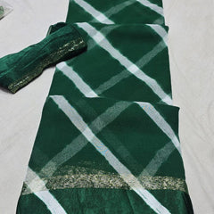 Georgette Leheriya Saree