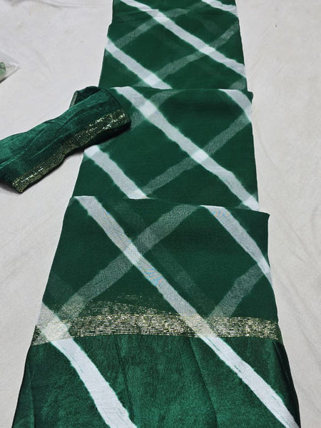 Georgette Leheriya Saree