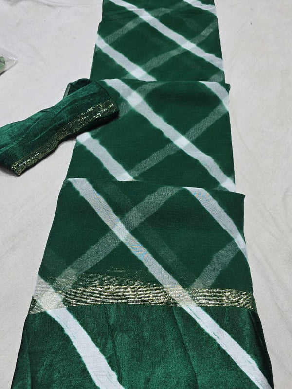 Georgette Leheriya Saree