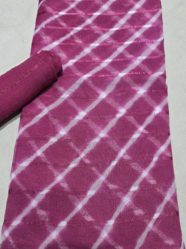 Georgette Leheriya Saree