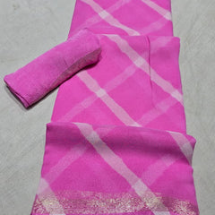 Georgette Leheriya Saree