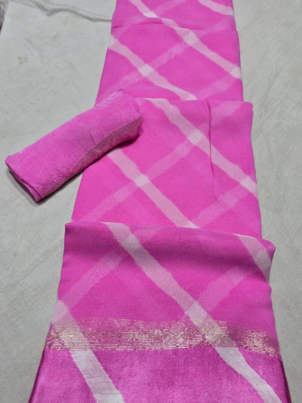 Georgette Leheriya Saree