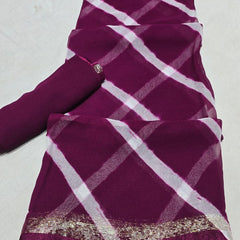 Georgette Leheriya Saree