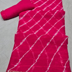 Georgette Leheriya Saree