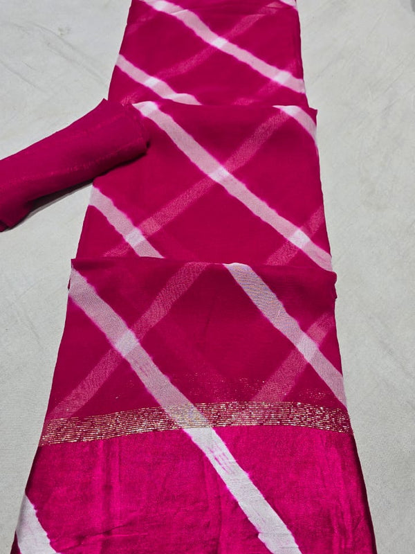 Georgette Leheriya Saree