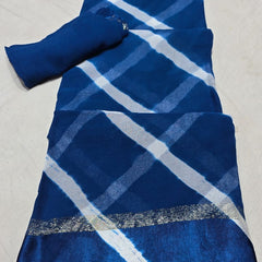 Georgette Leheriya Saree