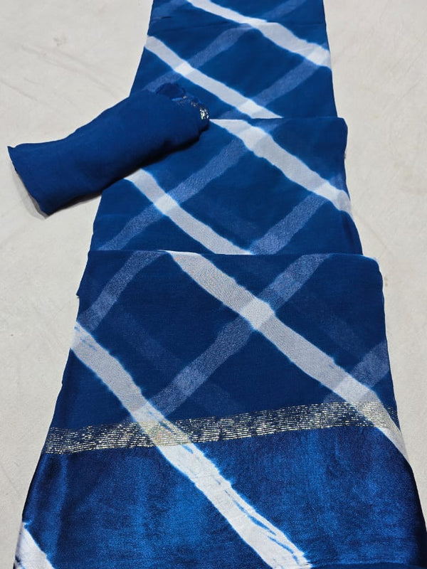 Georgette Leheriya Saree
