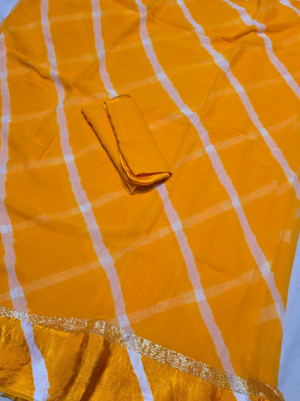 Georgette Leheriya Saree