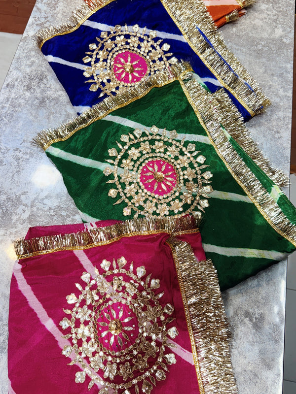 Chinon Leheriya Gota Saree