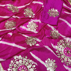 Chinon Leheriya Gota Saree