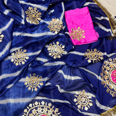 Chinon Leheriya Gota Saree