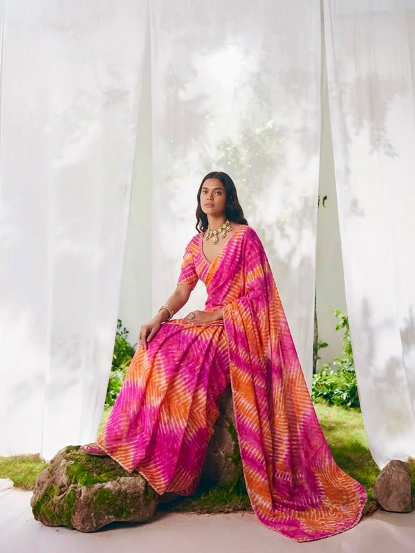 Leheriya Saree