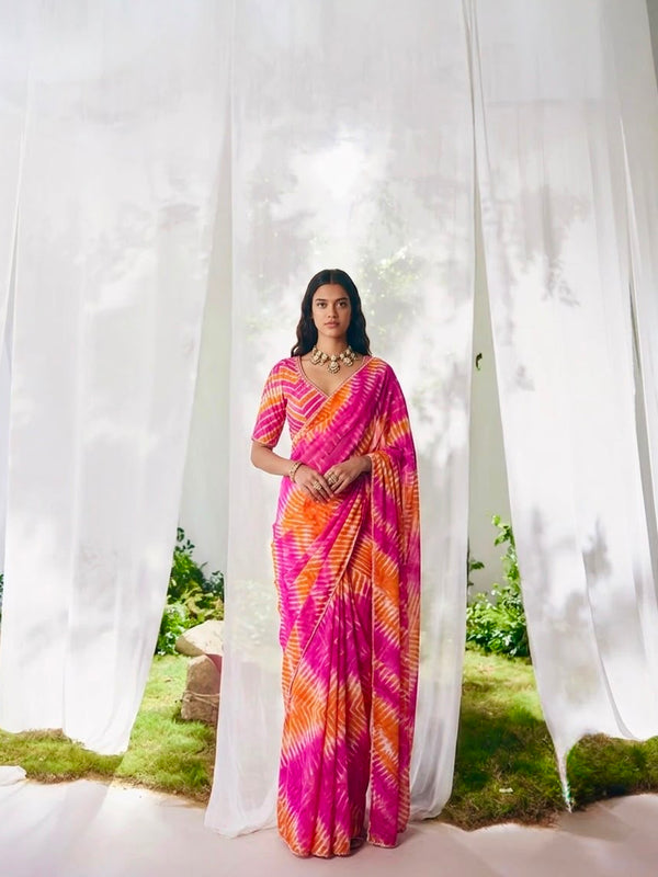Leheriya Saree