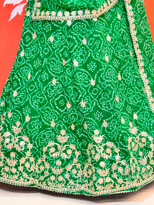 Georgette Rai Bandhej Lehenga