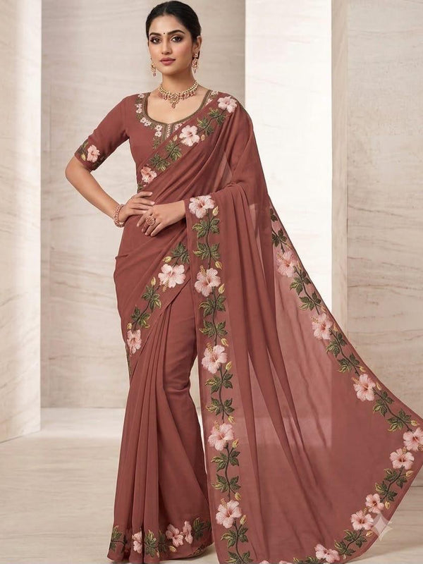 Embroidered Saree