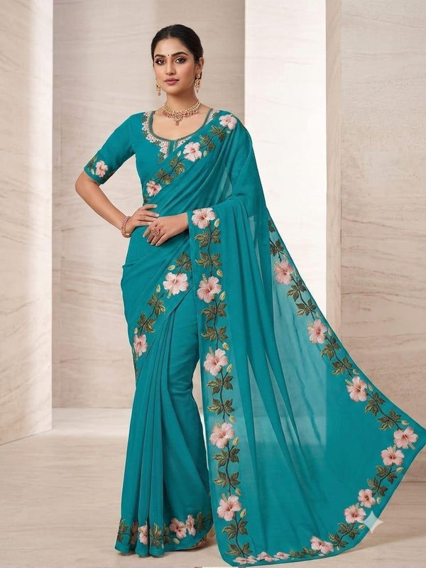 Embroidered Saree