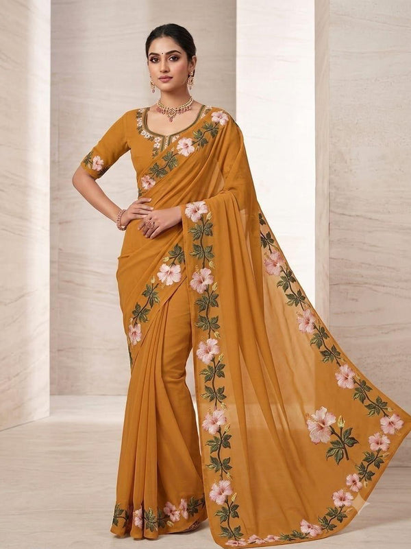 Embroidered Saree
