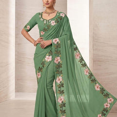 Embroidered Saree