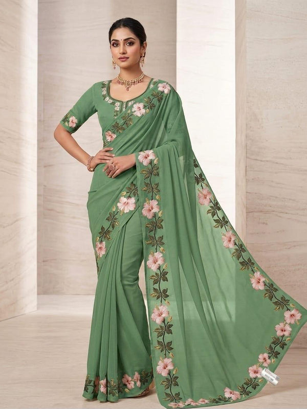 Embroidered Saree