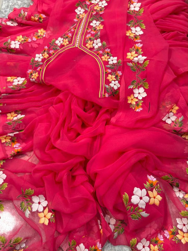Embroidered Saree