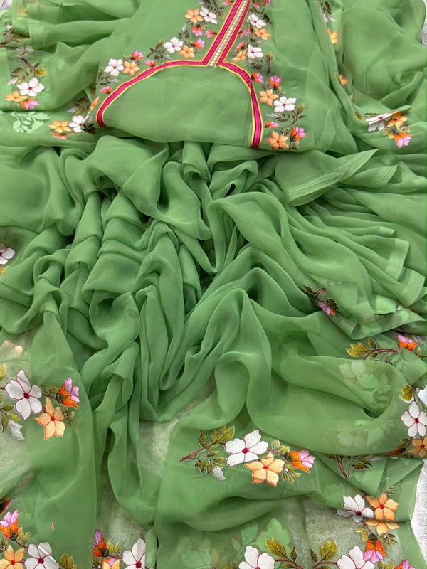 Embroidered Saree