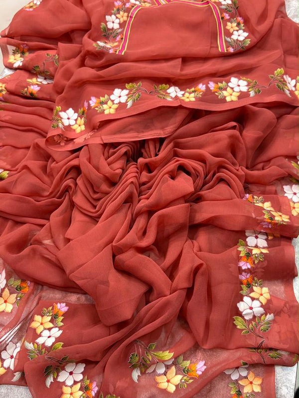 Embroidered Saree