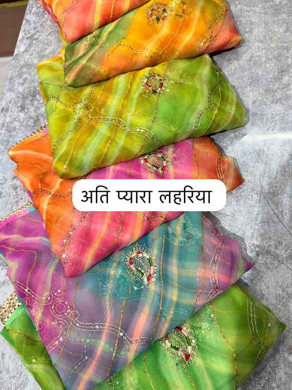 Leheriya Saree