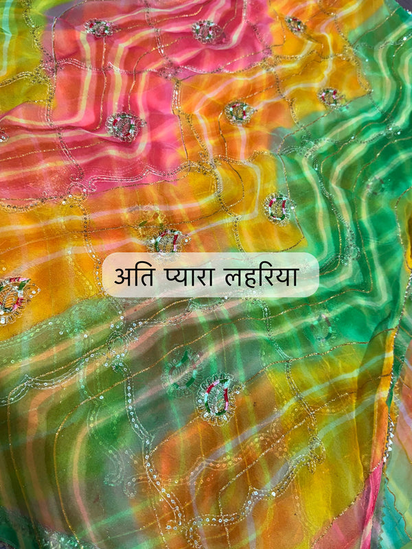 Leheriya Saree