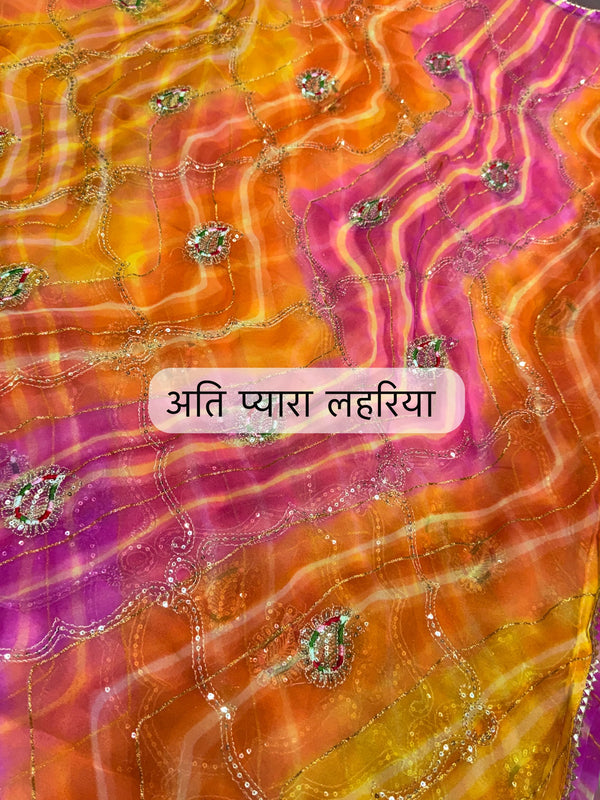 Leheriya Saree