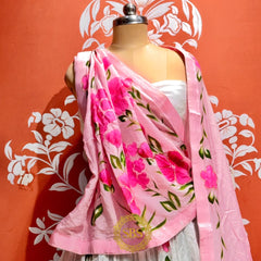 Floral Brush Paint Lehenga