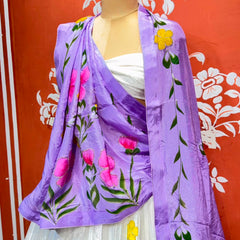Floral Brush Paint Lehenga