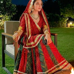 Rajputana Bandhej Lehenga